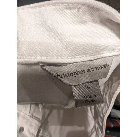 Christopher & banks white denim skort 16 - Picture 3 of 3